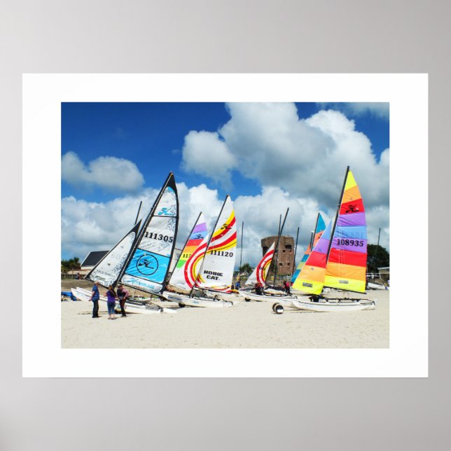 Affiches Les hobies sur la plage (Devant)