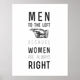Affiches les hommes à gauche parce que les femmes ont toujo