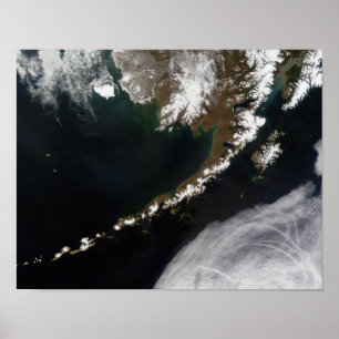 Affiches Les îles Aléutes et la péninsule d'Alaska