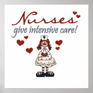 Affiches Les infirmières donnent des t-shirts et des cadeau