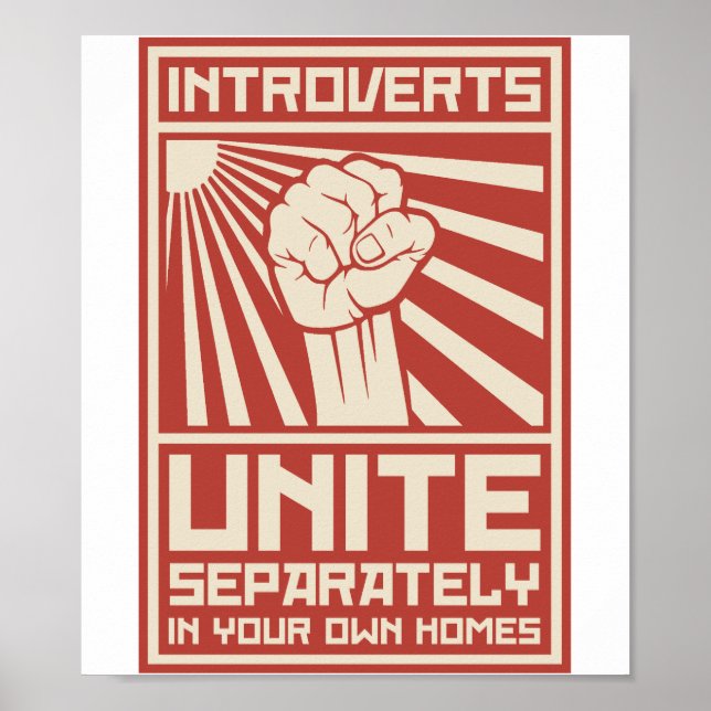 Affiches Les Introvertis S'Unissent Séparément Dans Vos Pro (Devant)