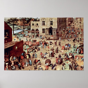Affiches Les Jeux Pour Enfants Par Bruegel D. Ä. Pieter (Me