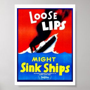 Affiches Les lèvres lâches, pourraient couler des bateaux