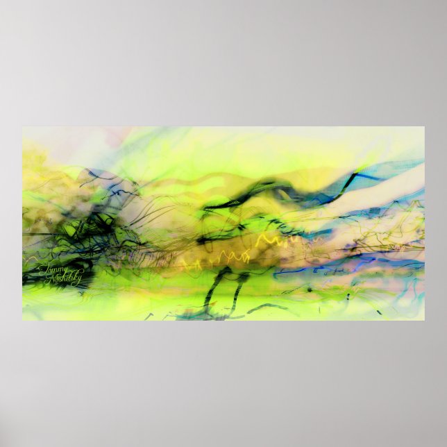 Affiches Les lumières cosmos abstraites (Devant)