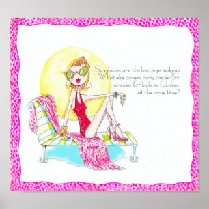 Affiches Les lunettes de soleil sont Fabulous Vanity print
