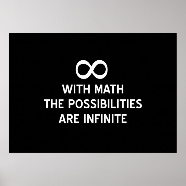 Affiches Les maths et les possibilités infinies (Devant)