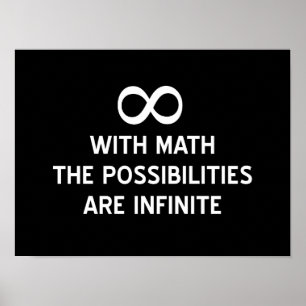 Affiches Les maths et les possibilités infinies
