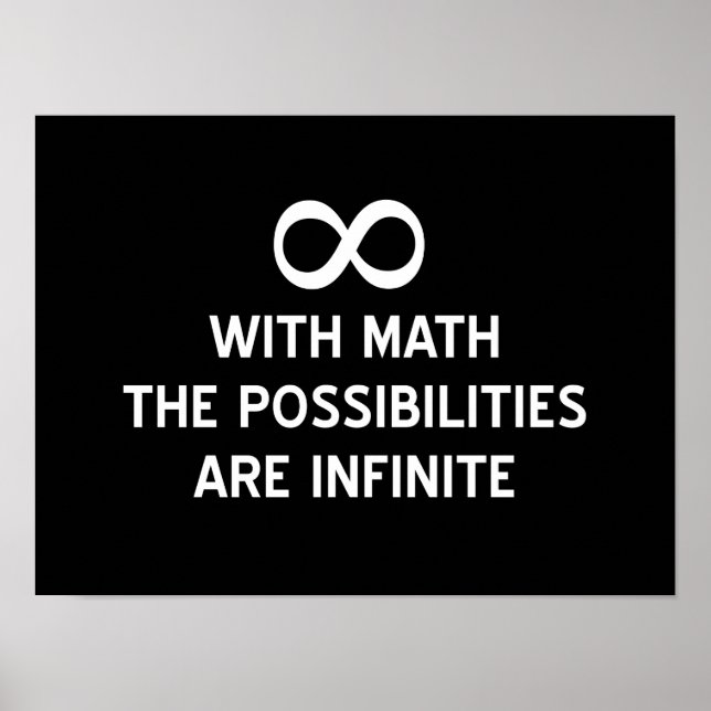 Affiches Les maths et les possibilités infinies (Devant)