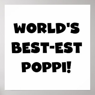 Affiches Les meilleurs cadeaux Poppi Black Text du monde