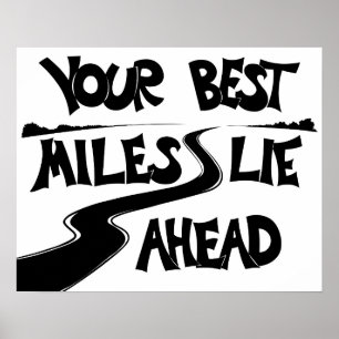 Affiches Les meilleurs milles de marathon d'affiche de
