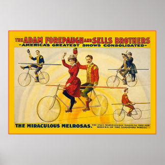 Affiches Les Melrosas Miraculous ~ 1900 ~ Cirque Vintage