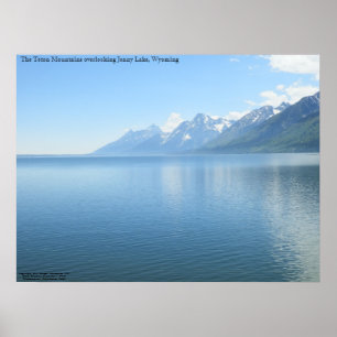 Affiches Les montagnes de Teton donnant sur le lac jenny