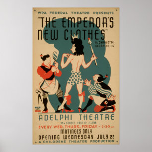 Affiches Les nouveaux vêtements de l'empereur Théâtre WPA V