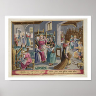 Affiches Les oeufs hachent dûment dans des vers, ils sont b