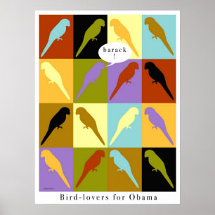 Affiches Les oiseaux adorent l'affiche d'Obama