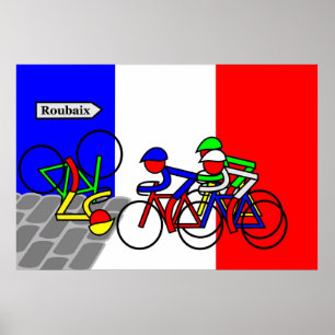 Affiches Les pavés ronds s'approchent de Roubaix - Tour de