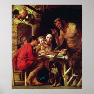 Affiches Les paysans et le satyre