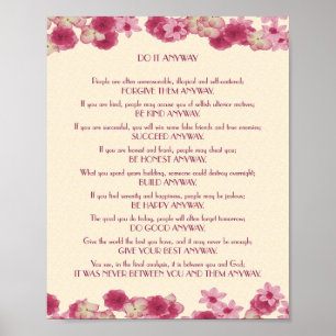 Affiches Les Pétales Roses Le Font De Toute Façon