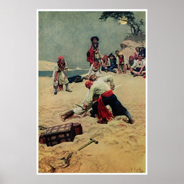 Affiches Les pirates combattent le trésor (Devant)