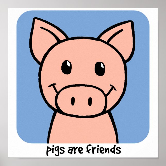 Affiches Les porcs sont amis (Devant)
