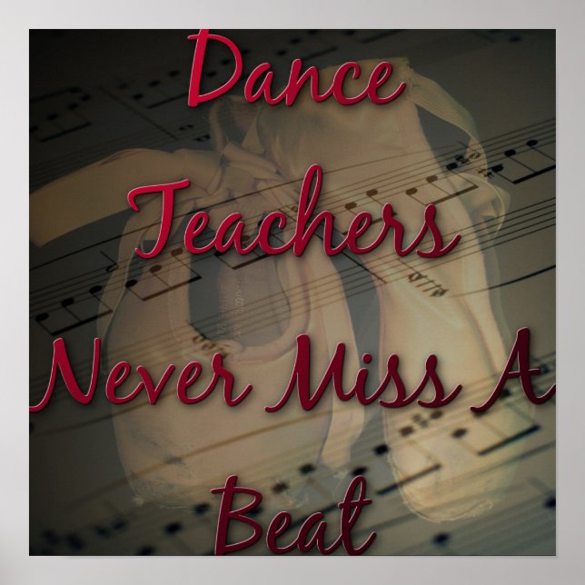 Affiches Les professeurs de danse ne manquent jamais un Bea (Devant)