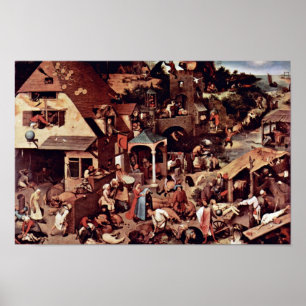 Affiches Les Proverbes Néerlandais Par Bruegel D. Ä. Pieter