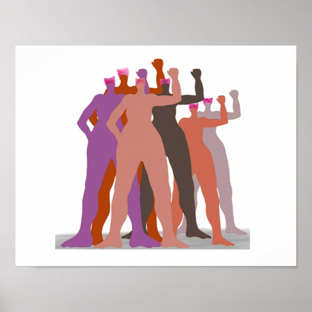Affiches Les Pussyhats se tiennent ensemble (Devant)