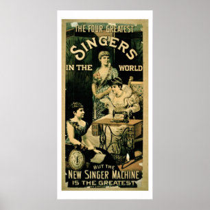 Affiches "Les quatre plus grands chanteurs du monde, mais l
