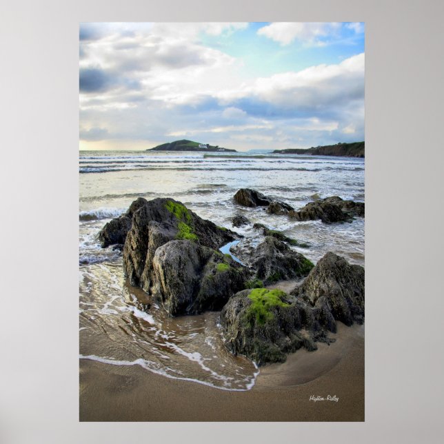 Affiches Les rochers de Bantham à Burgh Island (Devant)