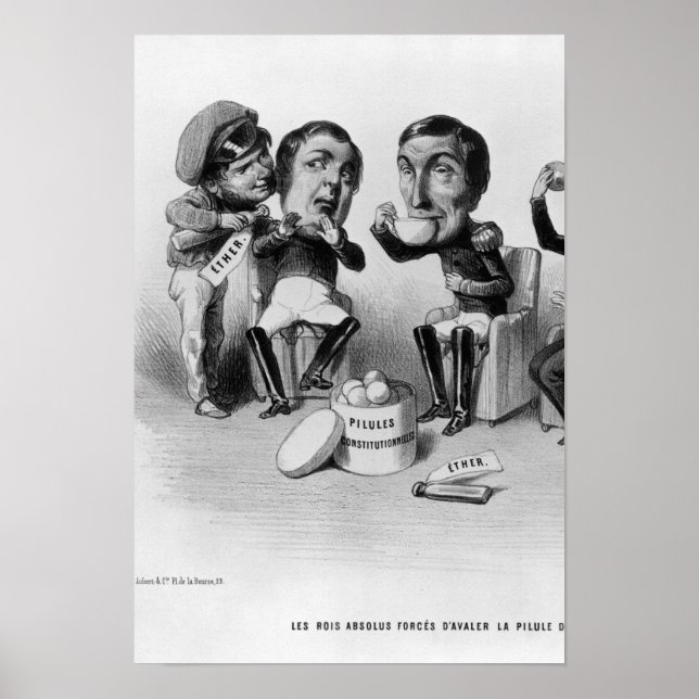 Affiches Les rois Absolus forcés d'avaler la pilule (Devant)