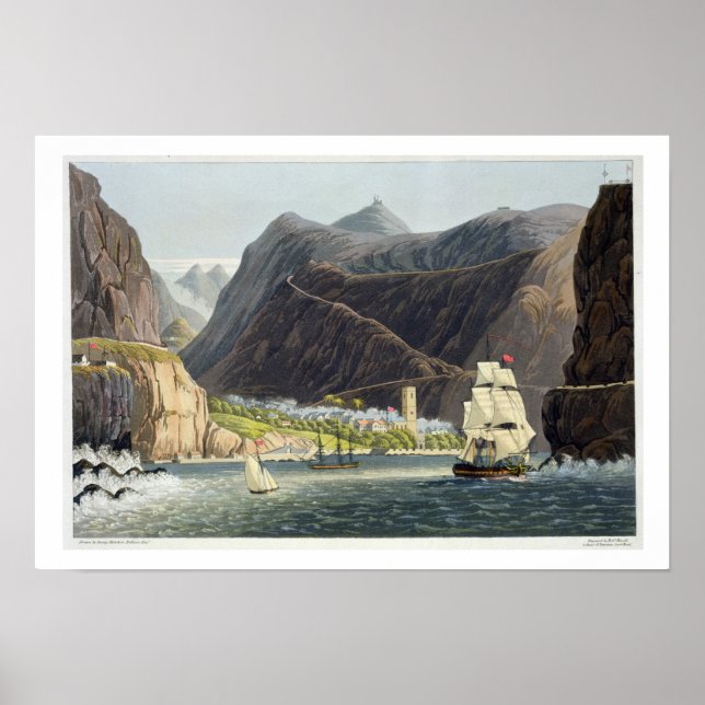 Affiches Les routes, Sainte-Hélène, gravée par Robert Havel (Devant)