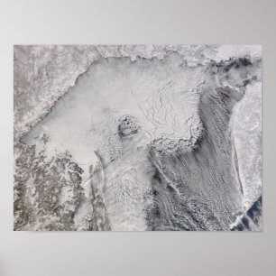 Affiches Les rues glacées et nuageuses dans la mer d'Okhots