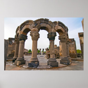 Affiches Les ruines de la cathédrale de Zvartnots