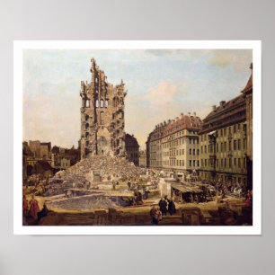 Affiches Les ruines de l'ancienne Kreuzkirche, Dresde