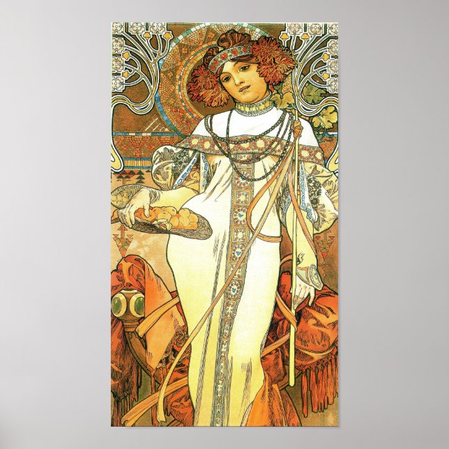 Affiches Les saisons : Automne - Alphonse Mucha (1900) (Devant)