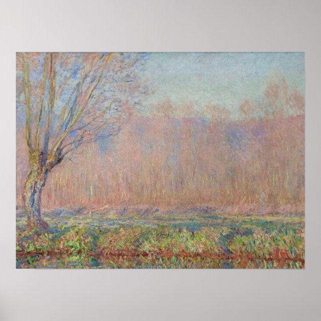 Affiches Les saules - Claude Monet (Devant)