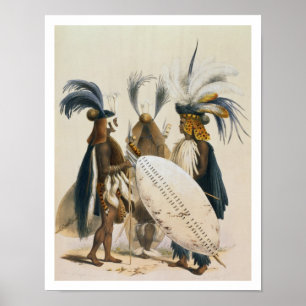 Affiches Les soldats de zoulou d'Army du Roi Panda's,