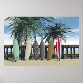 Affiches Les Surfboards