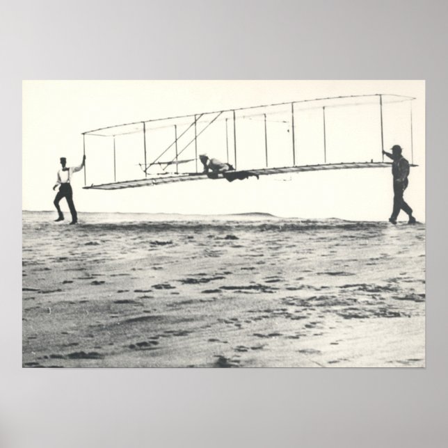 Affiches Les tests de planeur de Wright Brothers (Devant)