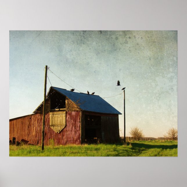 Affiches Les vautours et la grange (Devant)