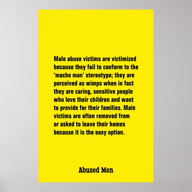 Affiches Les Victimes De Maltraitance Sont Victimes Parce Q (Devant)