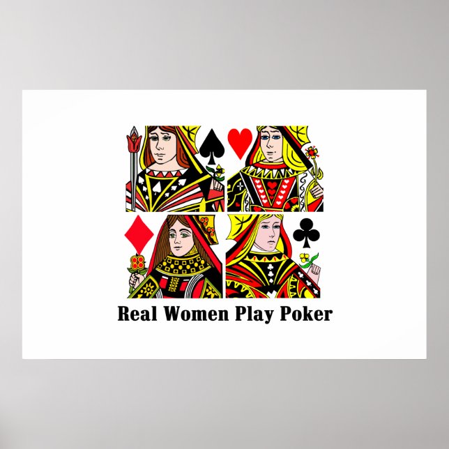 Affiches Les vraies femmes jouent au poker (Devant)