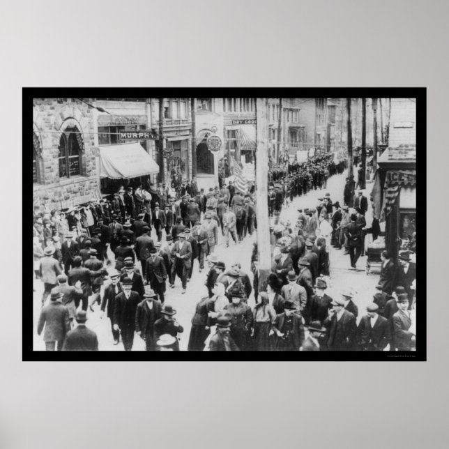 Affiches Létrobe, PA Striking Miners Parade 1912 (Devant)
