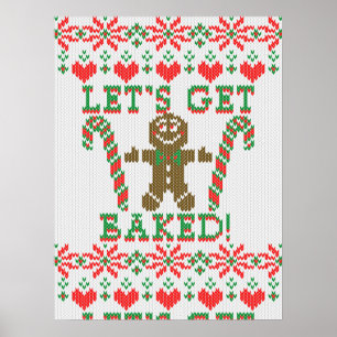 Affiches Let's Get Baked The Gingerbread Cookie