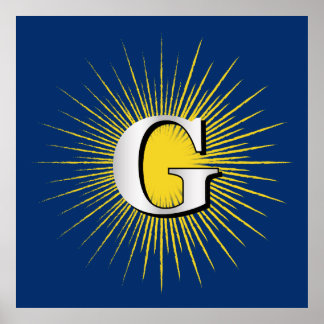 Affiches Letter G – masonic symbol