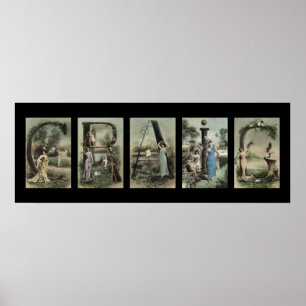 Affiches LETTRE alphabet CRAIG Nom Art