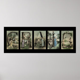 Affiches LETTRE alphabet CRAIG Nom Art