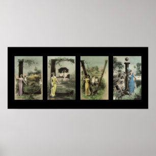 Affiches LETTRE Alphabet LEVI Nom Art