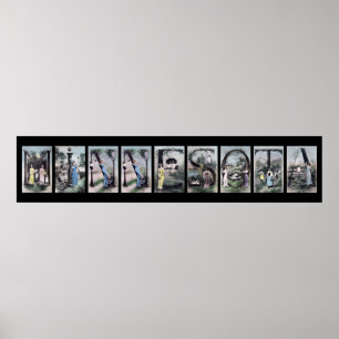 Affiches LETTRE Alphabet MINNESOTA Nom Art