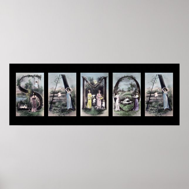 Affiches LETTRE Alphabet SAMOA Nom Art (Devant)